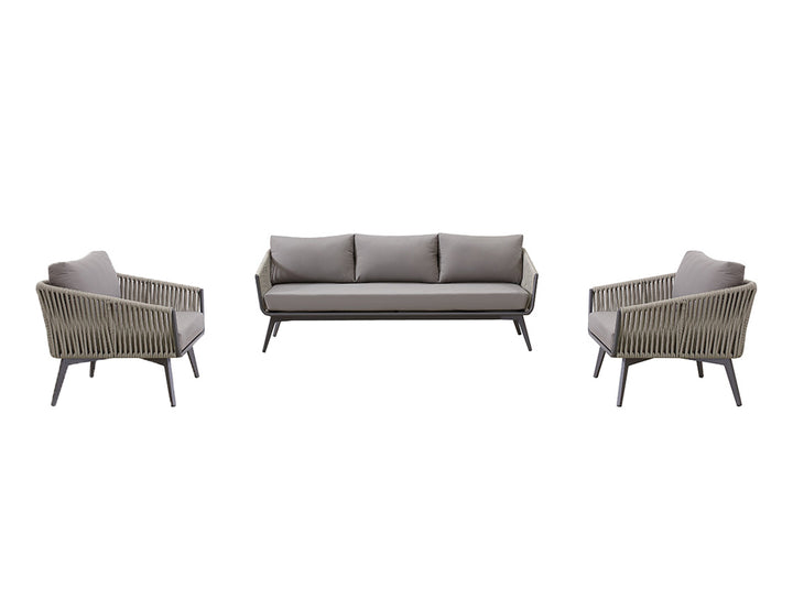 Kereru Aluminium and Rope Outdoor  Sofa Set