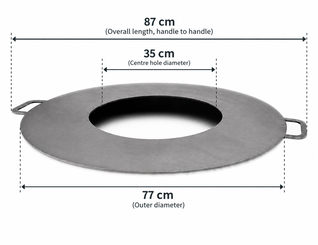 80cm Fire Pit Grill Plate Set