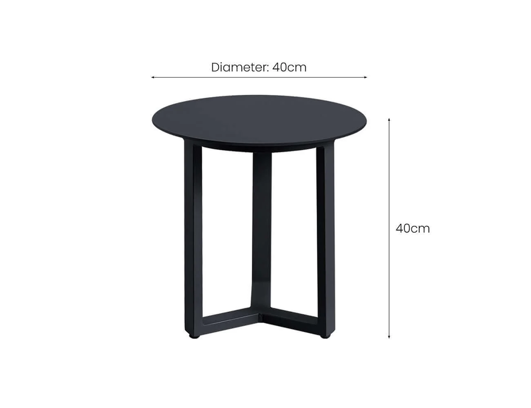 Ibis 2.0 Outdoor Conversation Set With Round Coffee Table- 3PCS