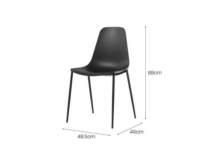 Betty Outdoor Dining Chair, Colour: Black,