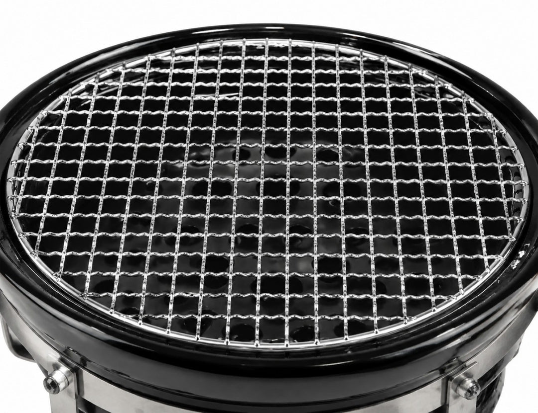 Tottori Ceramic Outdoor Hibachi Tabletop BBQ Grill - Round