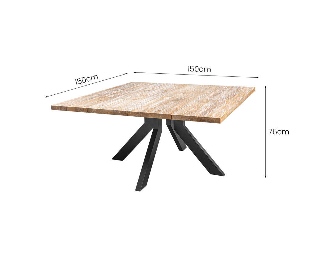 Sparrow Square Teak Table 150cm, ,