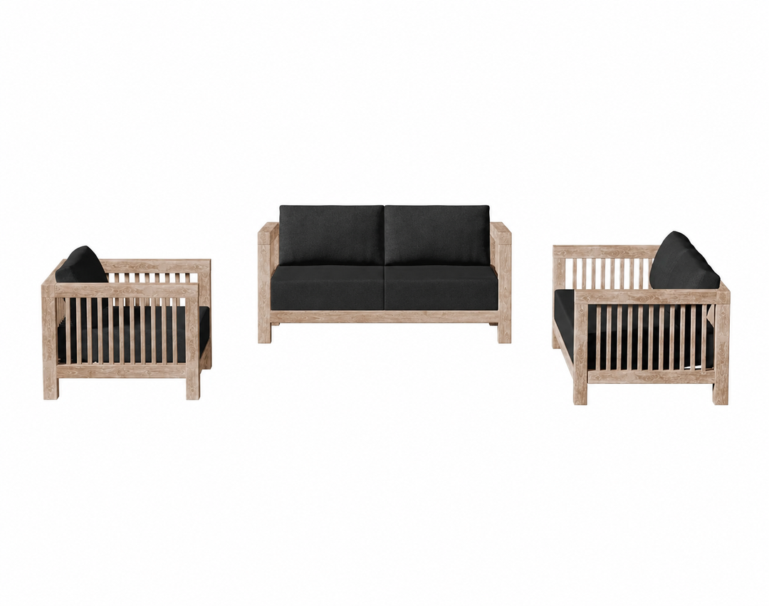 Cardrona Outdoor Teak Sofa Sectional Set - 4 Seat