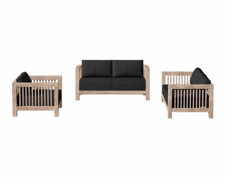 Cardrona Outdoor Teak Sofa Sectional Set - 4 Seat