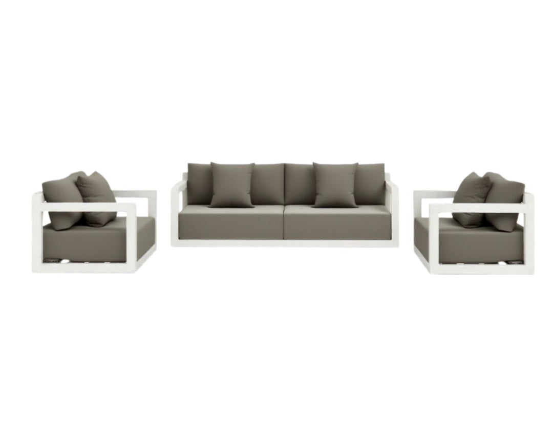 Ibis 2.0 Outdoor Sofa Sectional 3 Seater Set - 3pcs