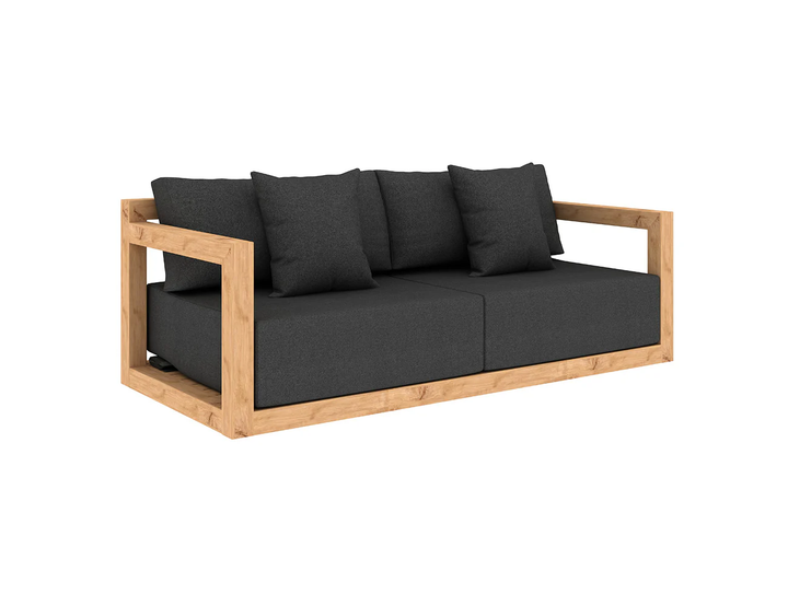 Ibis Outdoor Teak Sofa Sectional Loveseat Set  - 3pcs