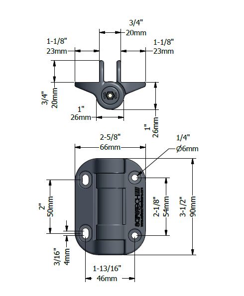 Adjustable Tension Self-Closing Gate Hinge