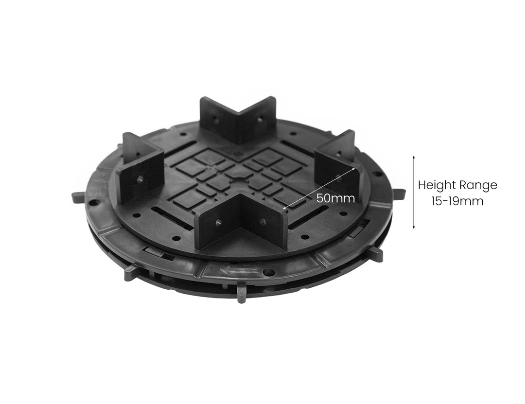 Adjustable Deck Jack / Pedestal Support 15-19mm – 50 mm Joist Compatible