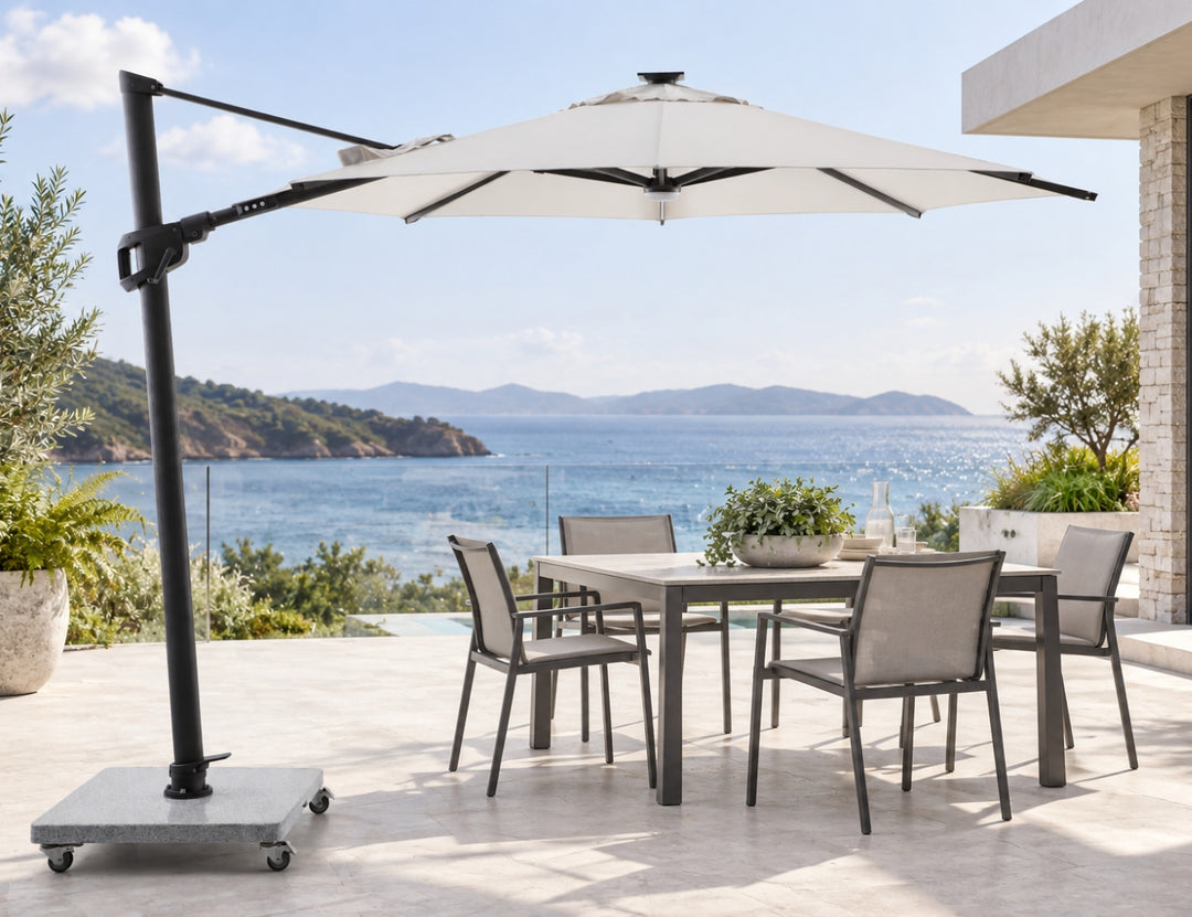 Alabaster 3m Round Cantilever Umbrella