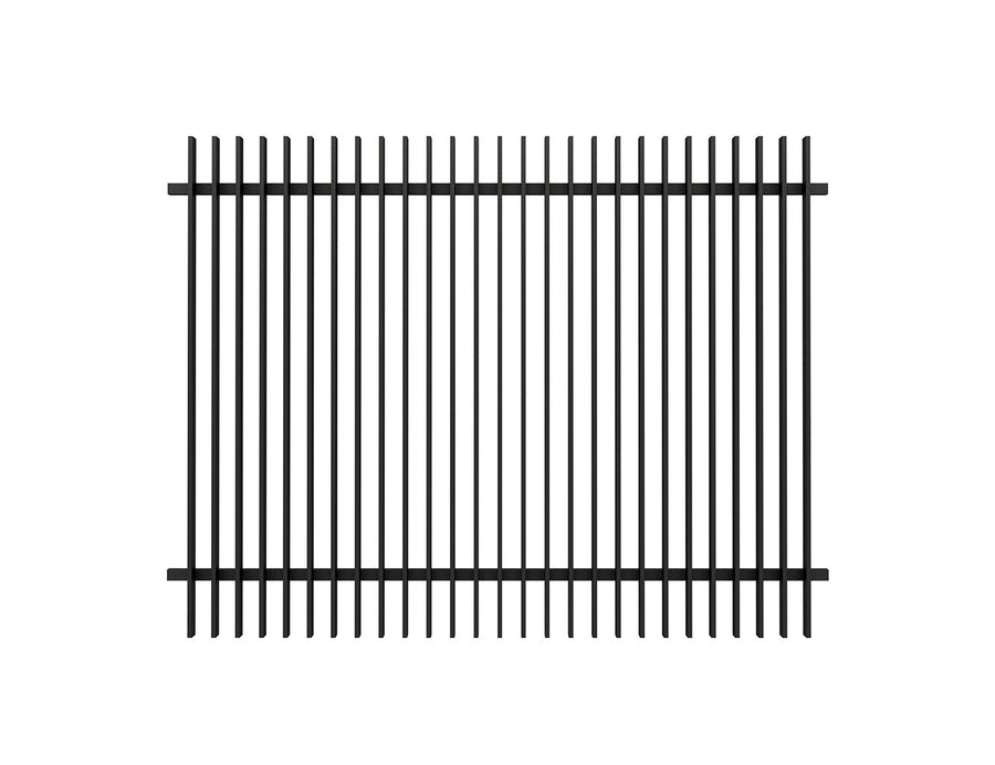Aluminium Blade Fence Panel - Vertical(DIY), Size: 2.4 x 1.8m, Colour: Black