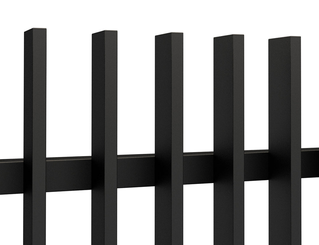 Aluminium Blade Fence Panel - Vertical(DIY), Size: 2.4 x 1.8m, Colour: Black