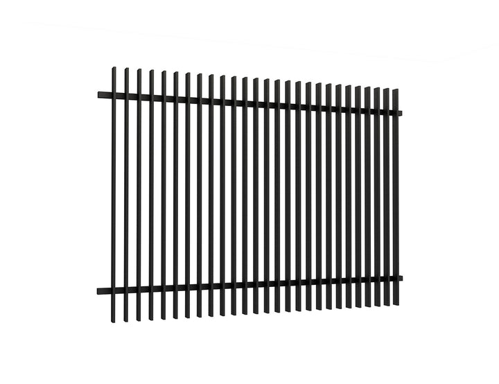 Aluminium Blade Fence Panel - Vertical(DIY), Size: 2.4 x 1.8m, Colour: Black