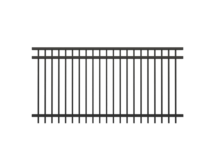 Aluminium Pool Fence Panel - Vertical(DIY), Size: 2.4 x 1.2m, Colour: Black