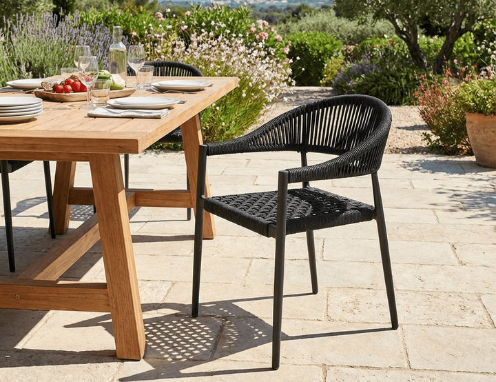 Magpie Aluminium And Rope Dining Chair