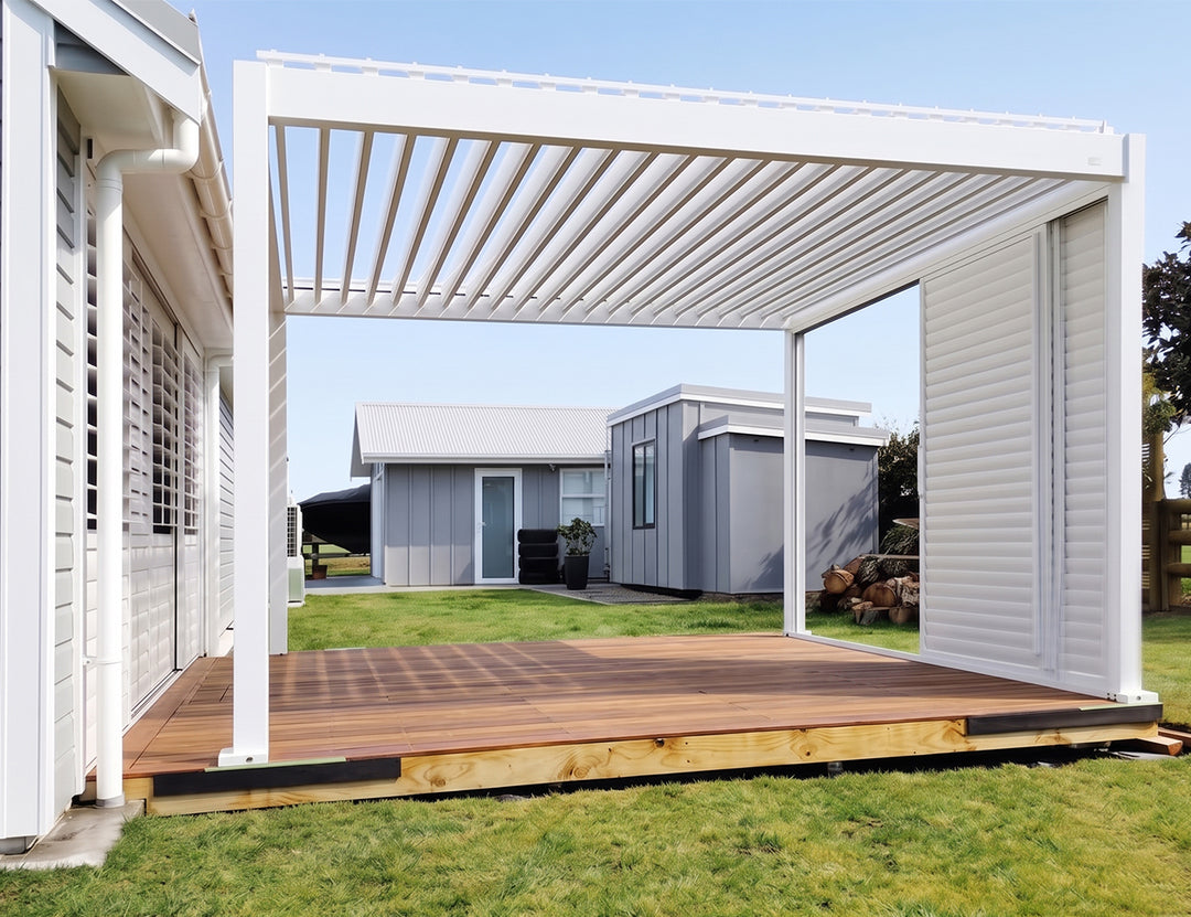 Shutter Sliding Door for Waihi&Hahei Pergola