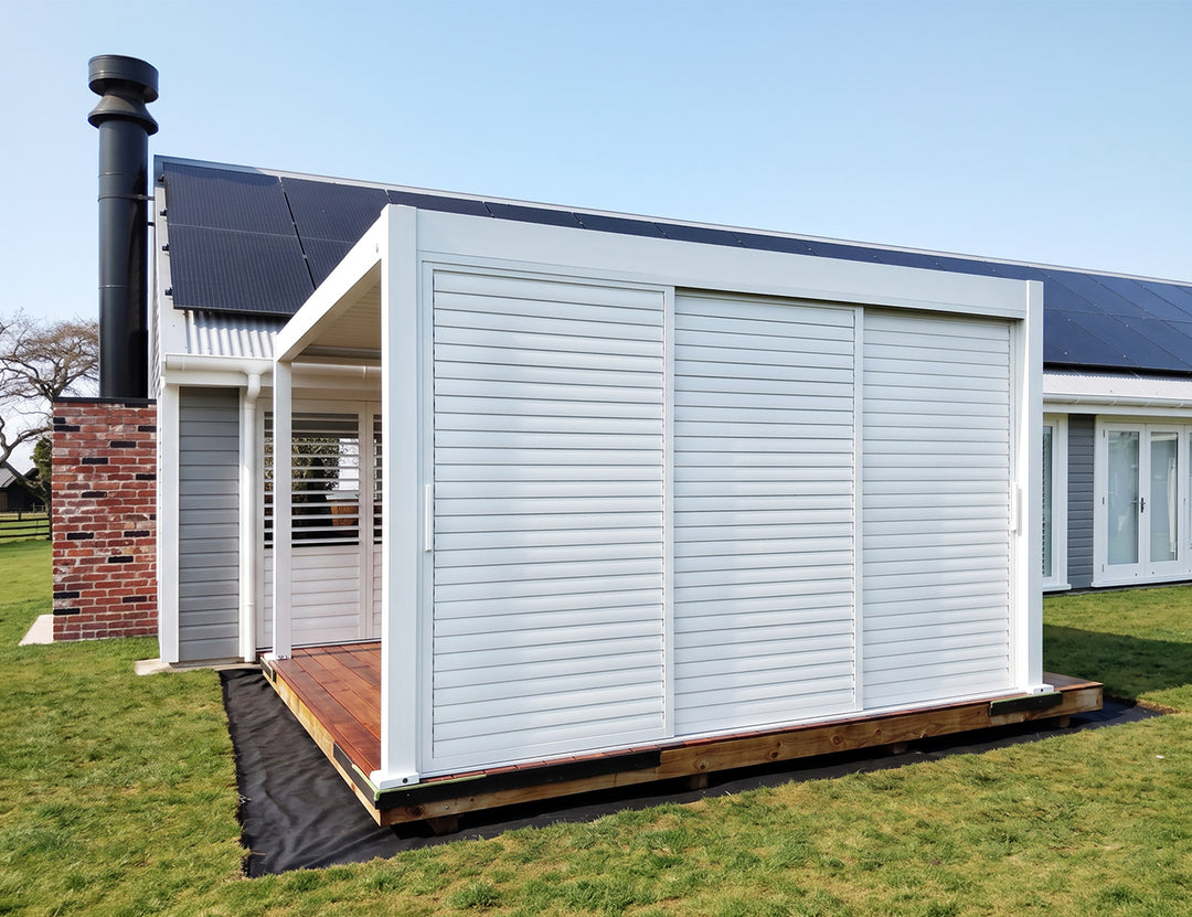 Shutter Sliding Door for Waihi&Hahei Pergola