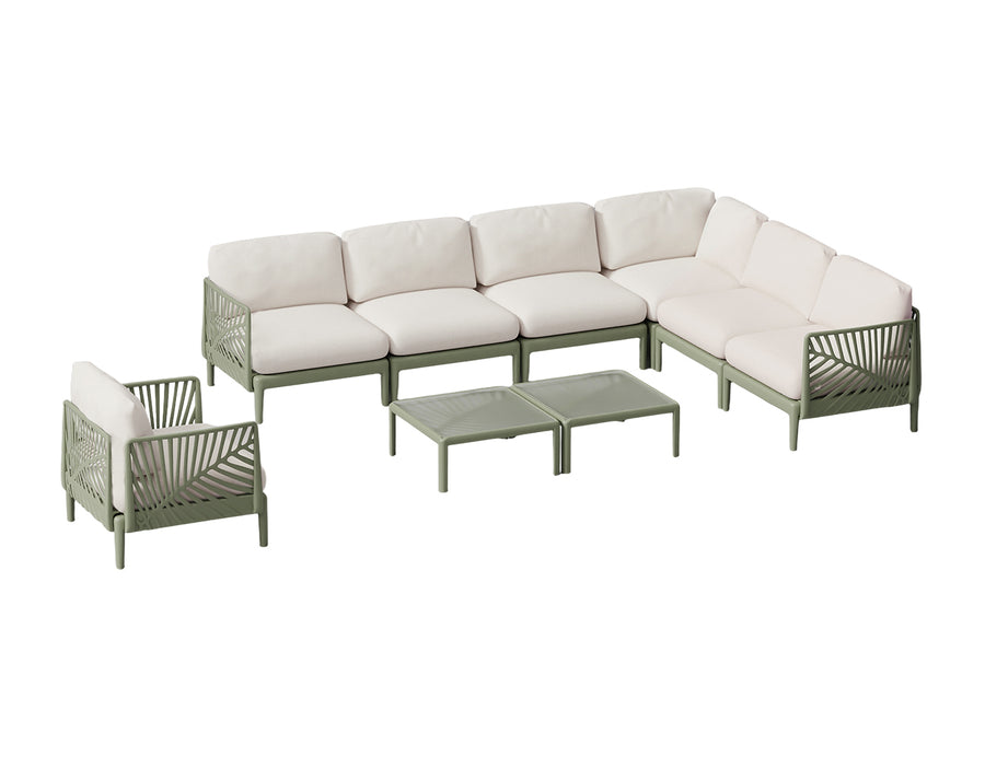 Aspen 7-Seater L-Shape Modular Outdoor Lounge Set