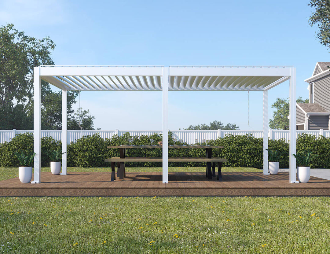 Atlantic Manual Freestanding Louvre Roof Aluminium Pergola