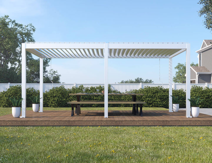 Atlantic Manual Freestanding Louvre Roof Aluminium Pergola