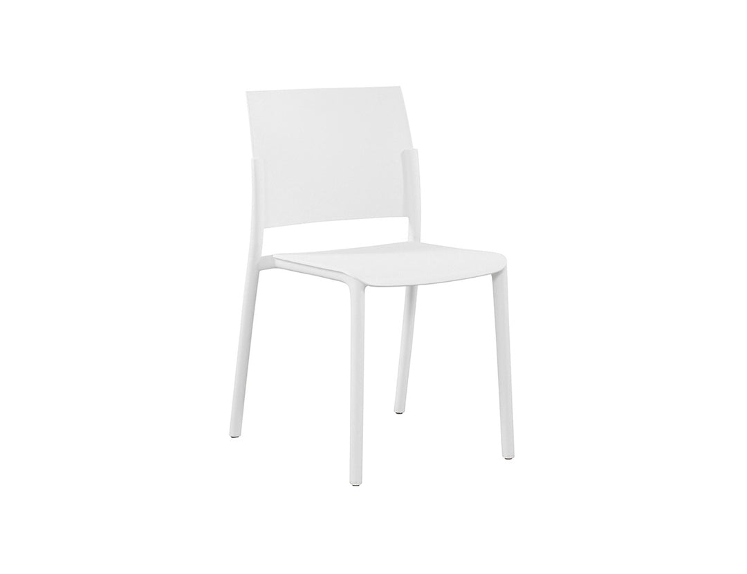 7-Piece Outdoor Dining Set – Extendable Aluminium Table with 6 Armless Chairs colour: White