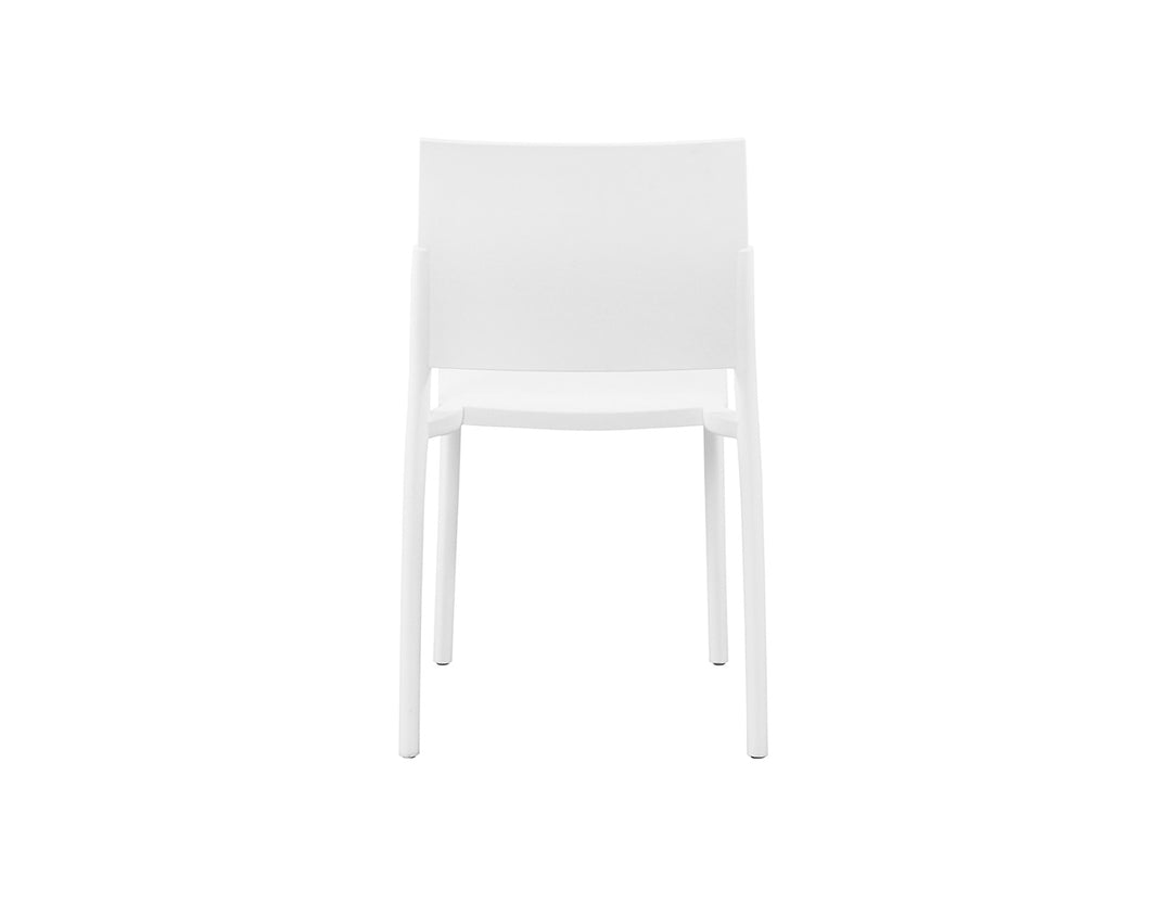 7-Piece Outdoor Dining Set – Extendable Aluminium Table with 6 Armless Chairs colour: White