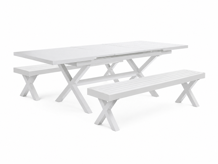 Tuba Outdoor Extension Table Dining Set - 3PCS