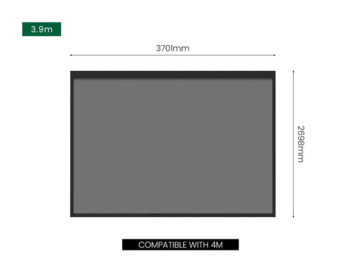 Retractable Shade Blind For Baltic Wall Mounted Pergola 2.0