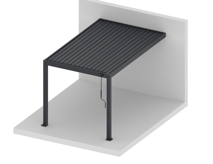 Baltic Manual Wall Mounted 2.6x4m Louvre Roof Aluminium Pergola