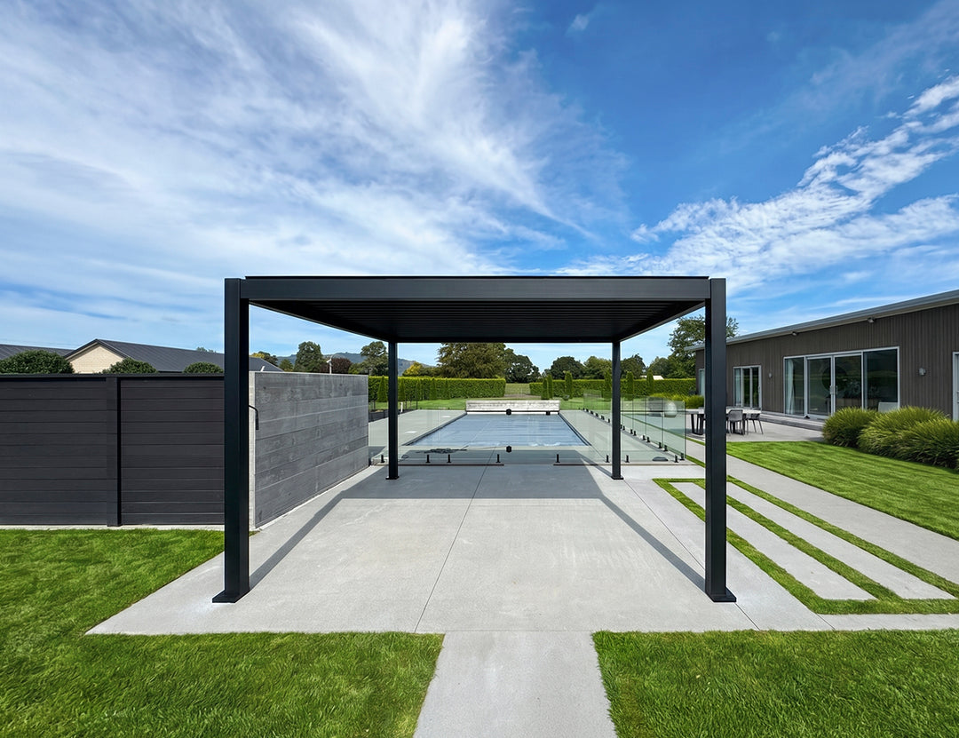Baltic Manual Freestanding Louvre Roof Aluminium Pergola
