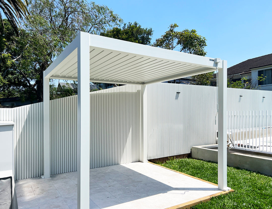 Baltic Manual Freestanding Louvre Roof Aluminium Pergola