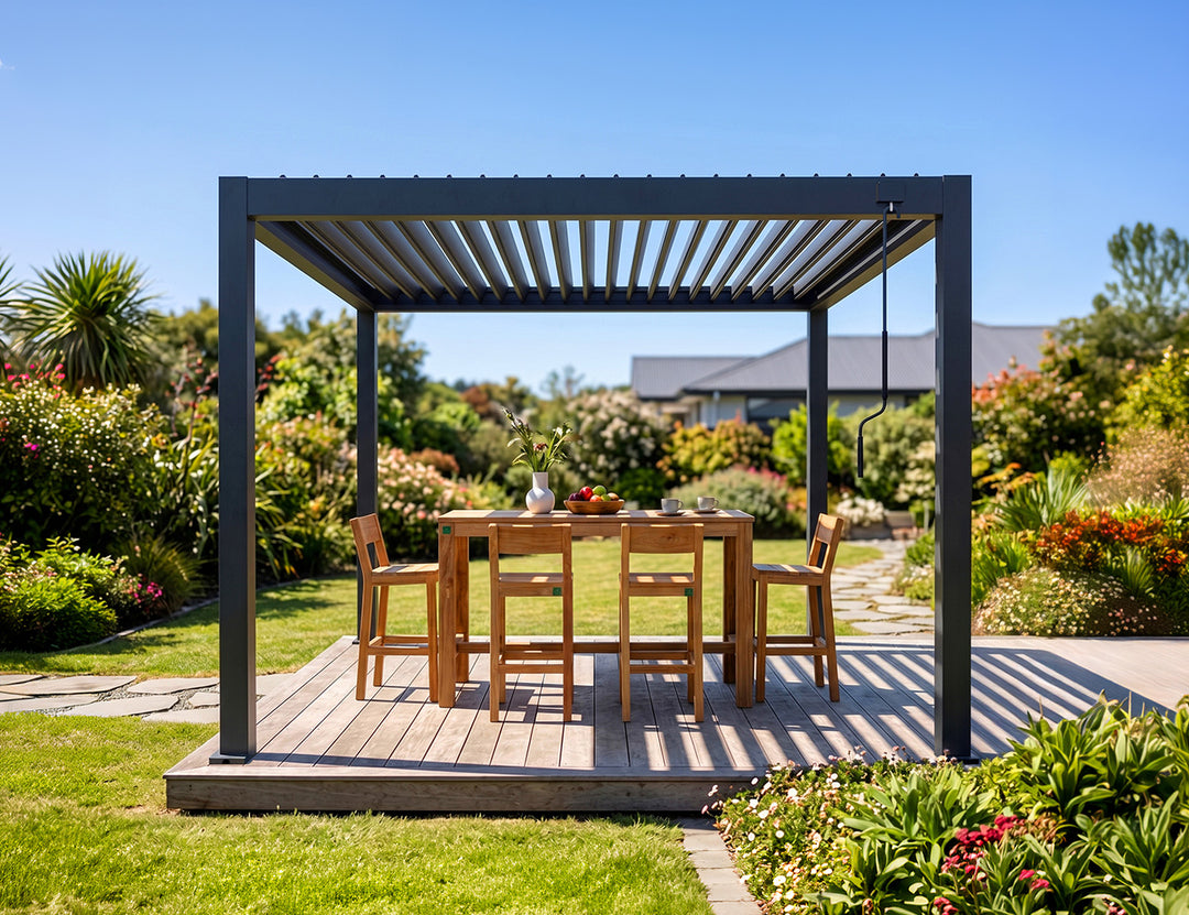 Baltic Manual Freestanding Louvre Roof Aluminium Pergola