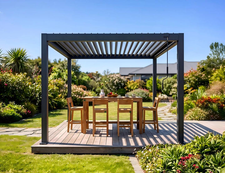 Baltic Manual Freestanding Louvre Roof Aluminium Pergola