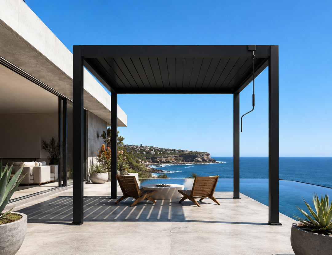 Baltic Manual Freestanding Louvre Roof Aluminium Pergola