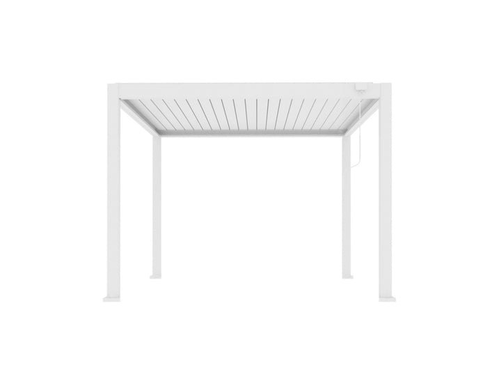 Baltic Manual Freestanding Louvre Roof Aluminium Pergola, Size: 2 x 2m, Colour: White