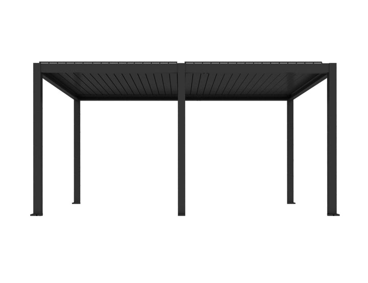 Baltic Motorised Freestanding Louvre Roof Aluminium Pergola, Size: 5 x 3m, Colour: Black