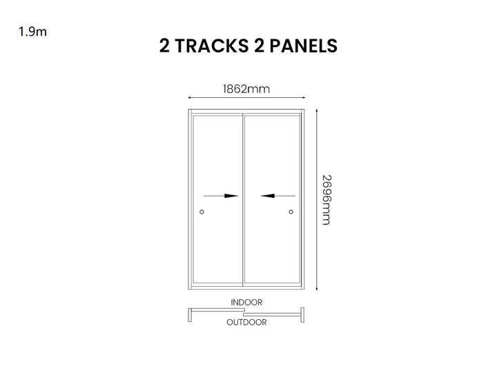 Baltic Wall Mounted Pergola Frame Glass Sliding Door