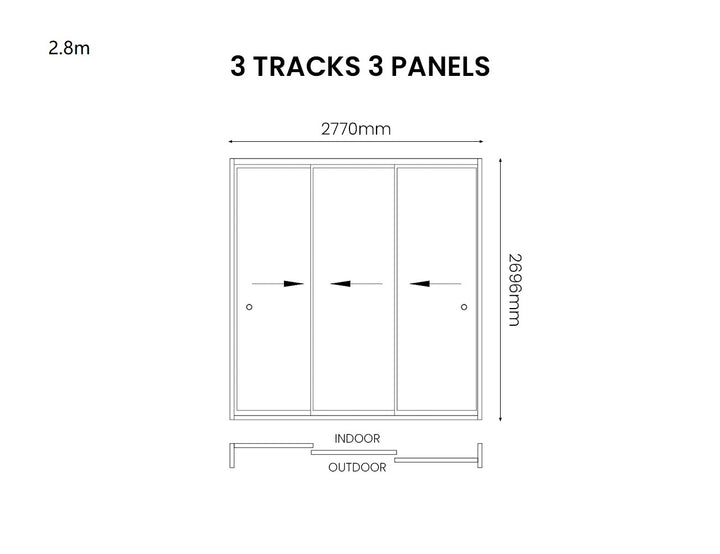 Baltic Wall Mounted Pergola Frame Glass Sliding Door