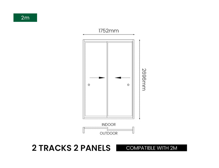 Baltic Wall Mounted Pergola Frameless Glass Sliding Door