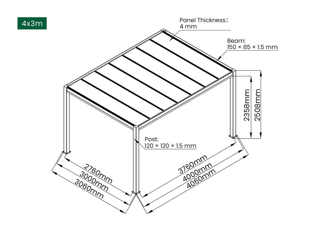 Bering Freestanding Pergola