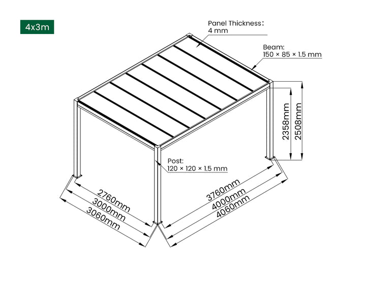 Bering Freestanding Pergola