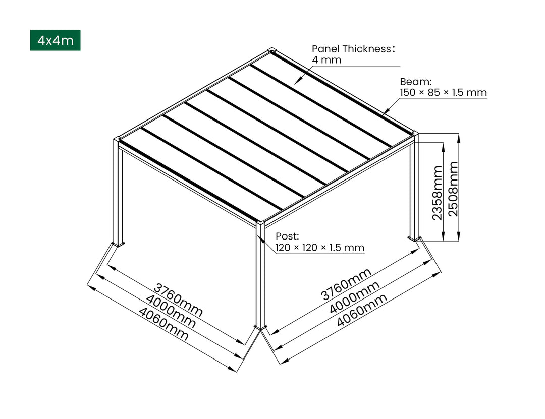 Bering Freestanding Pergola