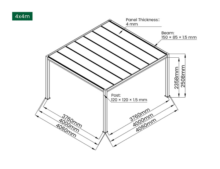 Bering Freestanding Pergola