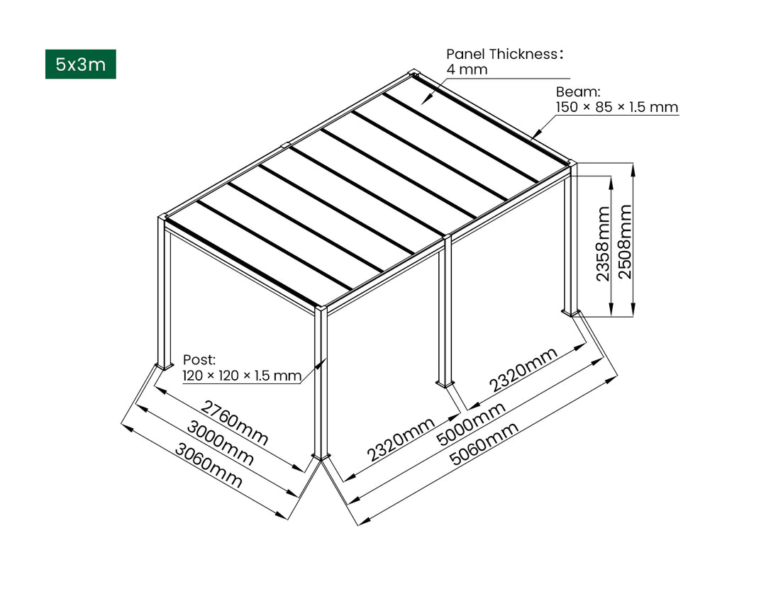 Bering Freestanding Pergola
