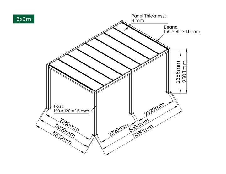 Bering Freestanding Pergola
