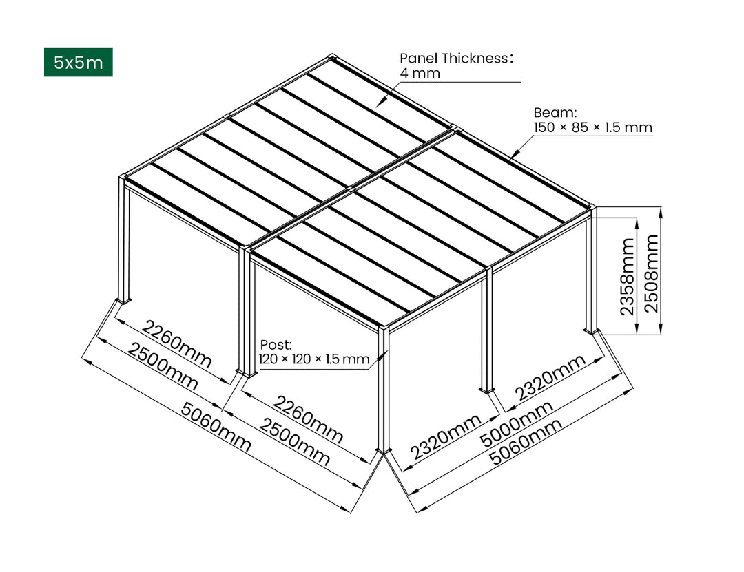 Bering Freestanding Pergola
