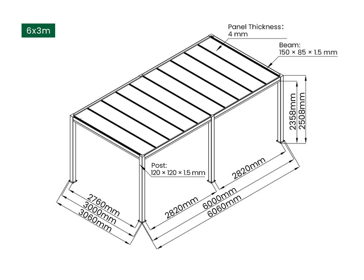 Bering Freestanding Pergola