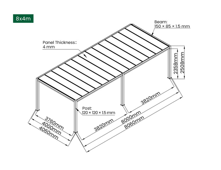 Bering Freestanding Pergola