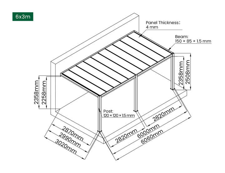 Bering Wall Mounted Pergola