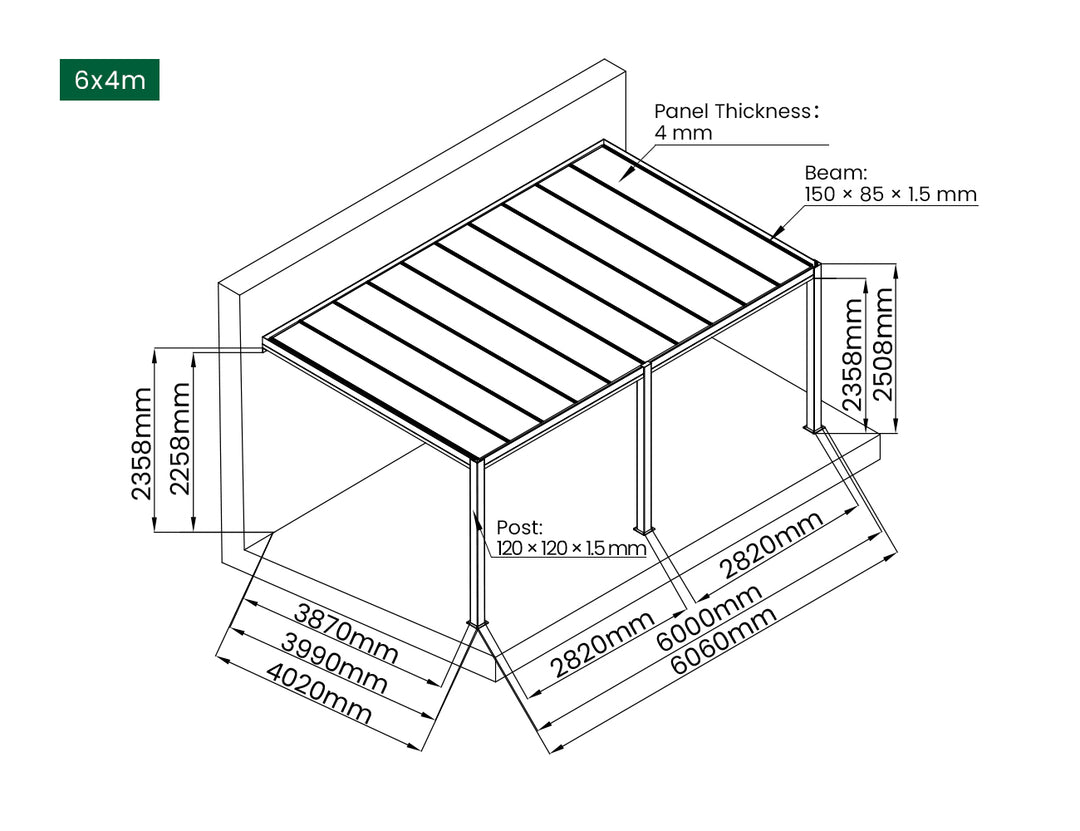 Bering Wall Mounted Pergola