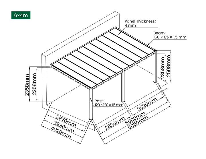 Bering Wall Mounted Pergola